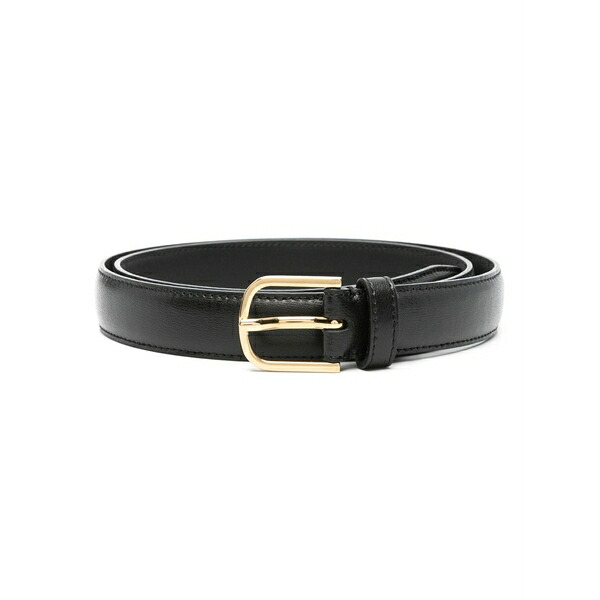 トーテム レディース 胴締め 佩び物 Smooth leather belt Black