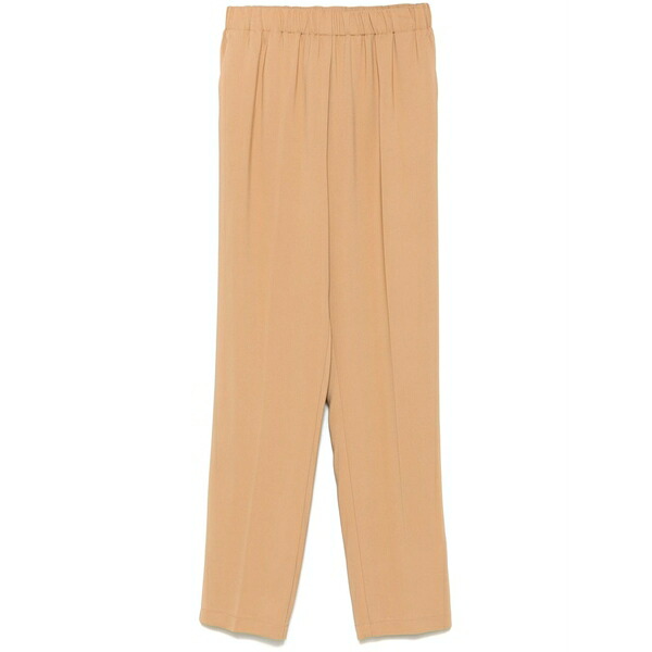 フォルテ フォルテ レディース カジュアルパンツ ボトムス Cady crepe trousers Brown|asty