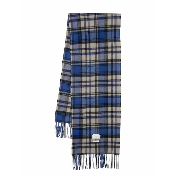 アーダーエラー メンズ えり巻き・袈裟・えり巻き 付属物 Check-pattern wool scarf Blue