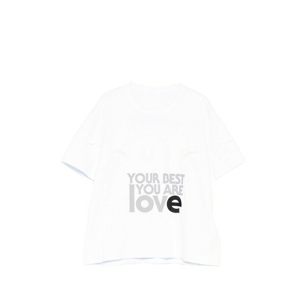 サカイ レディース プルオーバー トップス Cotton graphic t-shirt White