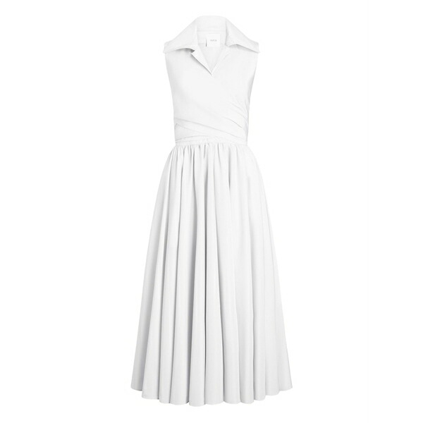 ジャンパトゥ レディース ワンピース トップス Draped midi dress White｜asty