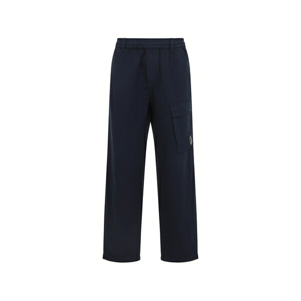シーピーカンパニー メンズ カジュアルパンツ ボトムス Cotton straight-leg trousers Blue｜asty