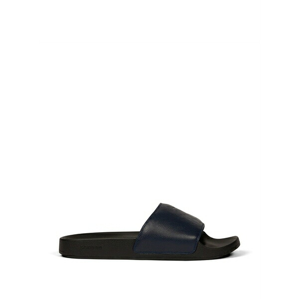 砂子ロ メンズ サンダル シューズ Logo leather sandals Blue