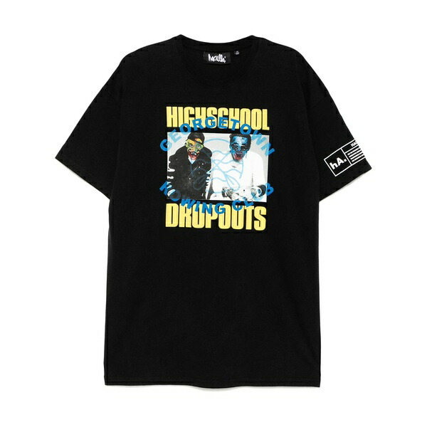 ハクーラ メンズ プルオーバー トップス Highschool dropouts t-shirt Black