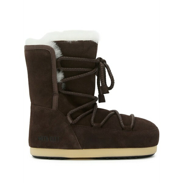 お月さまブーツ レディース ブーツ シューズ Evx lace-up shearling boots Brown