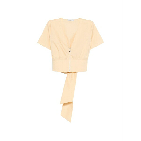 パトリツィア ペペ レディース プルオーバー トップス Zip-fastening cropped top Neutrals
