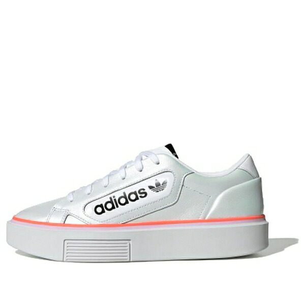 adidas アディダス レディース スニーカー Cloud White/Clear Lilac/Signal Coral 【(WMNS) adidas Sleek Super \u0027Cloud White\u0027 EF4956】  大きさ US_6.5(23.5糎)