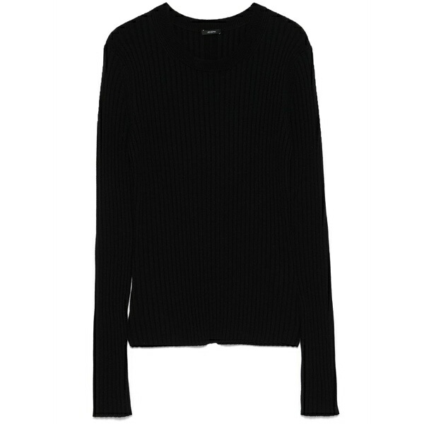 ジョセフ レディース 編み物\u0026プルオーバー アウター Ribbed-knit crew-neck sweater Black