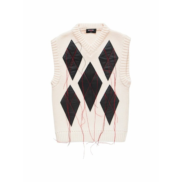 ディースクエアード メンズ ティーシャツ トップス X magliano argyle knit vest Neutrals