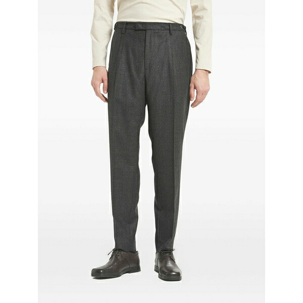 バレナ メンズ 心地好いズボン下 ボトムス Wool tailored trousers Grey