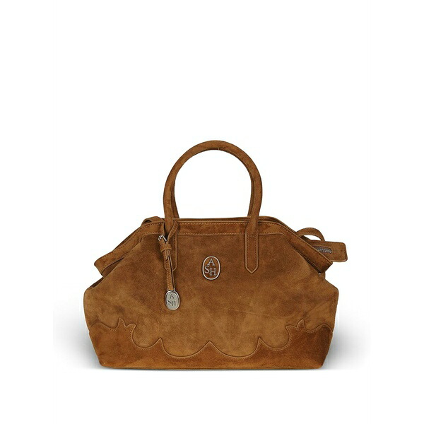 木灰 レディース ショルダーバッグ 御徒面子 Justine western-style suede shoulder bag Brown