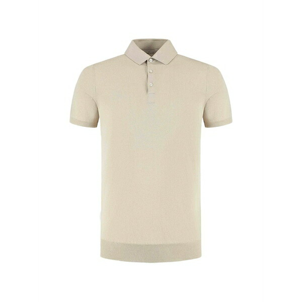 グランサッソ メンズ スポーツシャツ トップス Short-sleeved polo shirt Neutrals