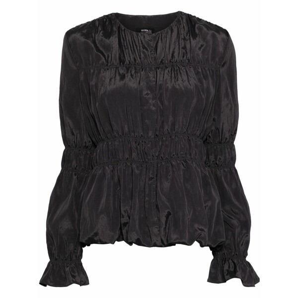 ゴエンジェイ レディース 上衣＆上衣 アウター Ruched single-breasted jacket Black