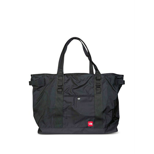北の方人間の顔 メンズ トートバッグ 御徒面子 Red box large tote bag Black