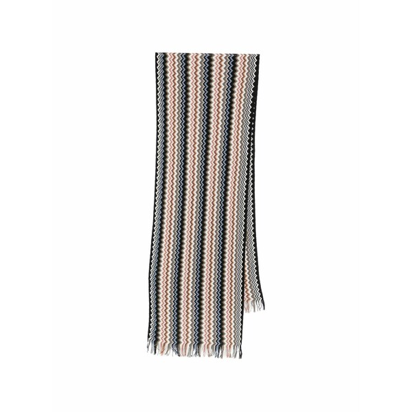 ミッソーニ メンズ えり巻き・袈裟・えり巻き 付属物 Chevron fringed scarf Black