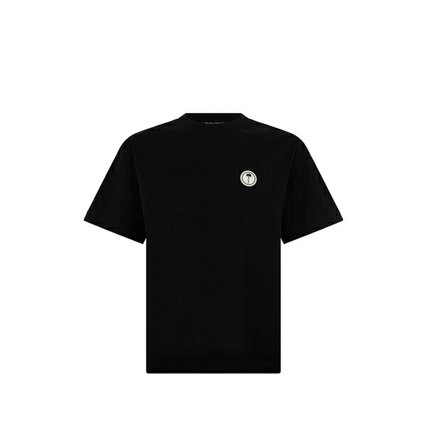 パーム・エンジェルス メンズ Tシャツ トップス Logo-patch t-shirt Black|asty
