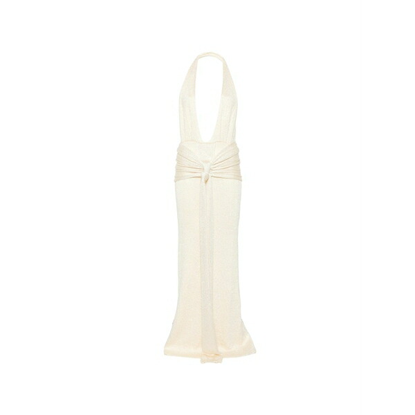 アヤ ムーサ レディース 衣裳 トップス Sereia knotted-waist maxi dress Neutrals