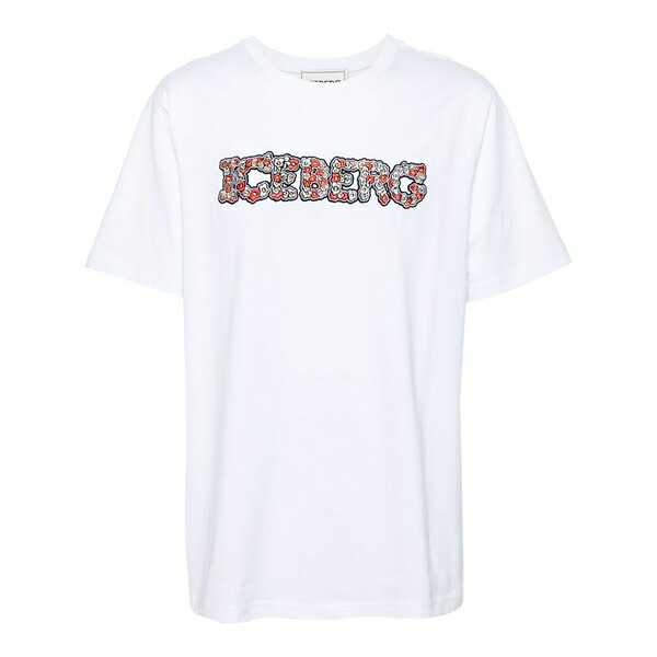 アイスバーグレタス メンズ プルオーバー トップス 5d logo-embroidered t-shirt  White