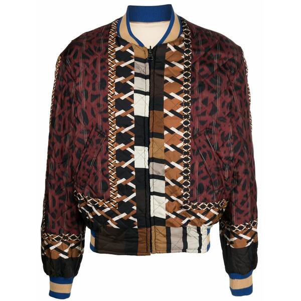 ピエール＝ルイ・マシア メンズ 上衣＆上衣 アウター Patchwork-design bomber jacket Red