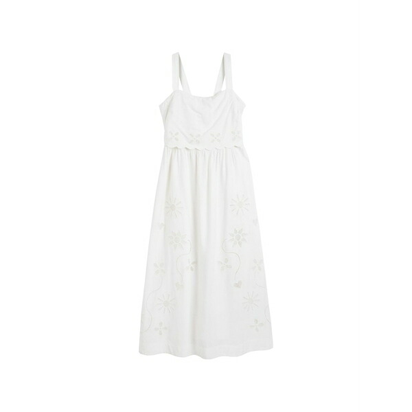 チンティアンドパーカー レディース 衣裳 トップス Broderie MIDI dress White