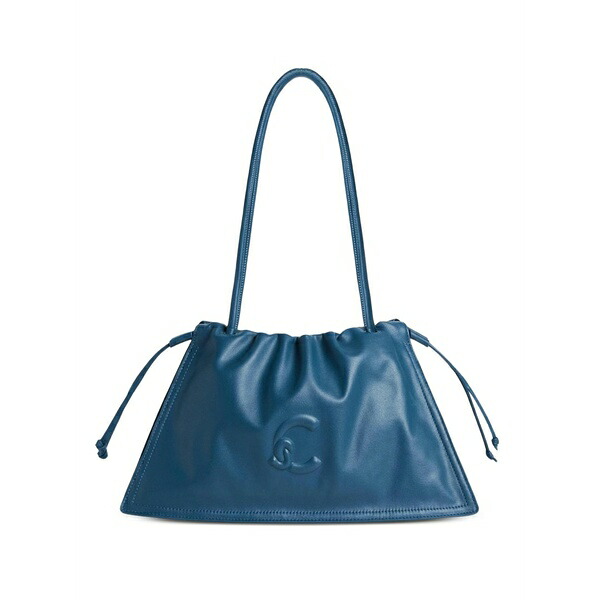 コチネレ レディース ショルダーバッグ 御徒面子 Dulse logo-embossed medium shoulder bag Blue