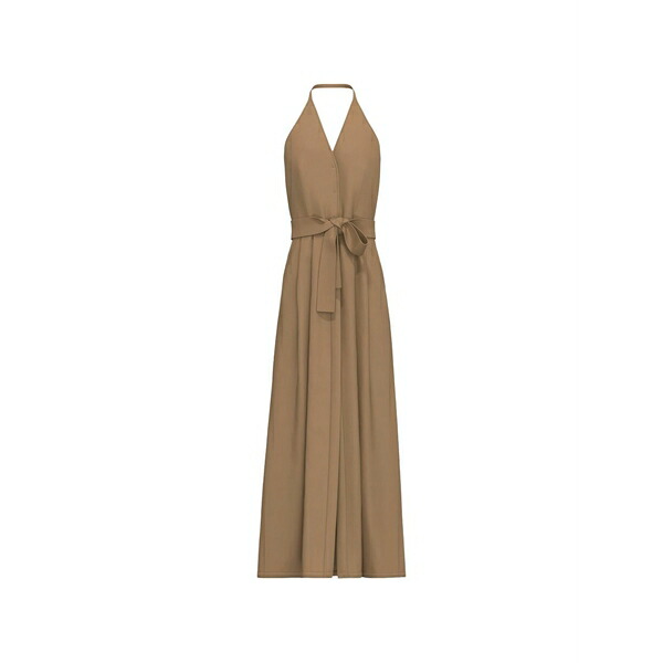 マレーラ レディース 衣裳 トップス Maxi belted halterneck dress Neutrals