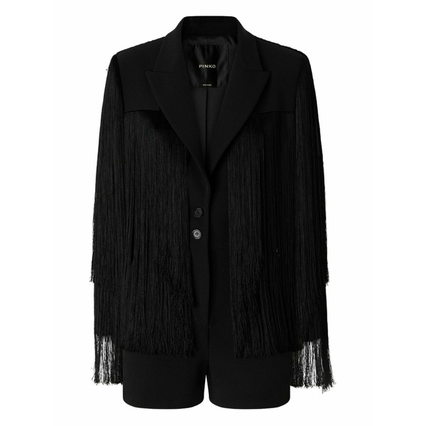 ピンコ レディース 衣装 トップス Fringed playsuit Black