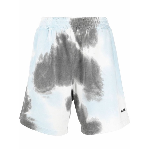 エムエスジイエム メンズ 心地よいズボン下 ボトムス Tie-dye print track shorts Blue