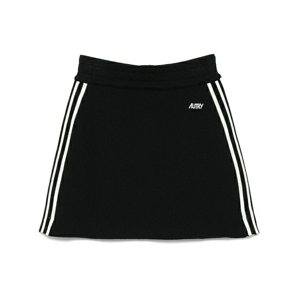 オートリー レディース スコート ボトムス Knitted tennis mini skirt Black