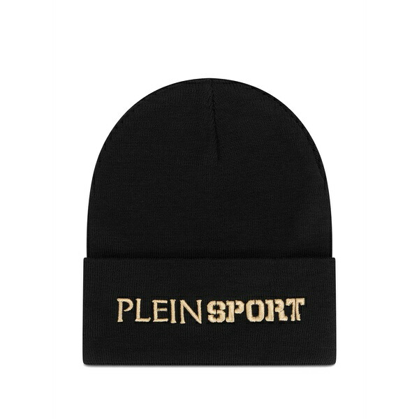 飾り気のない運動競技 メンズ 鳥打ち帽 付属物 Logo-embroidered ribbed-cuff beanie hat Black