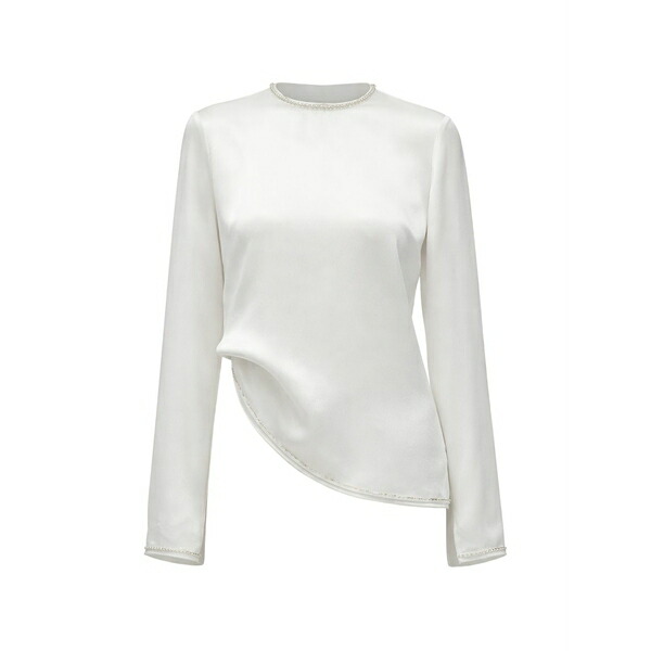 スリーワンフィリップリム レディース プルオーバー トップス Crystal-trim long-sleeve top White