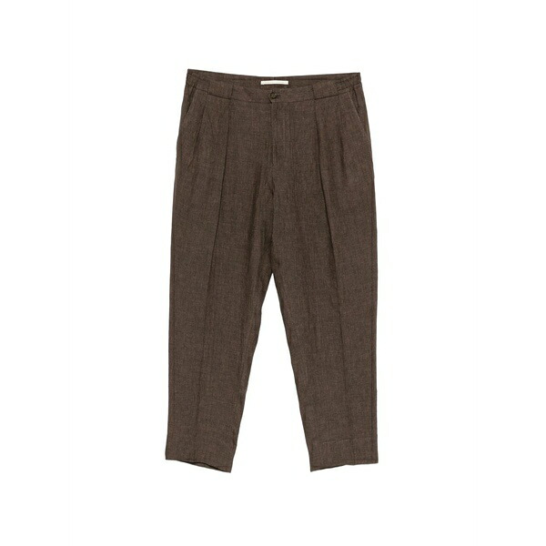 ブリ後ろ側 1949 メンズ 心地好いズボン下 ボトムス Portobellos pleated trousers Brown
