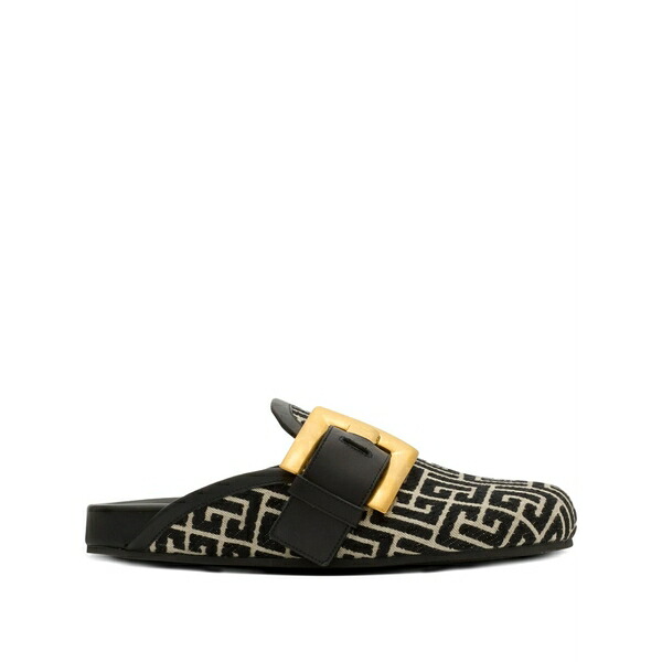 バルマン レディース サンダル シューズ Anthem monogram-pattern slippers  Black