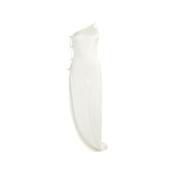 リックオウエンス レディース 衣装 トップス Taco one-shoulder side-tie maxi dress Neutrals