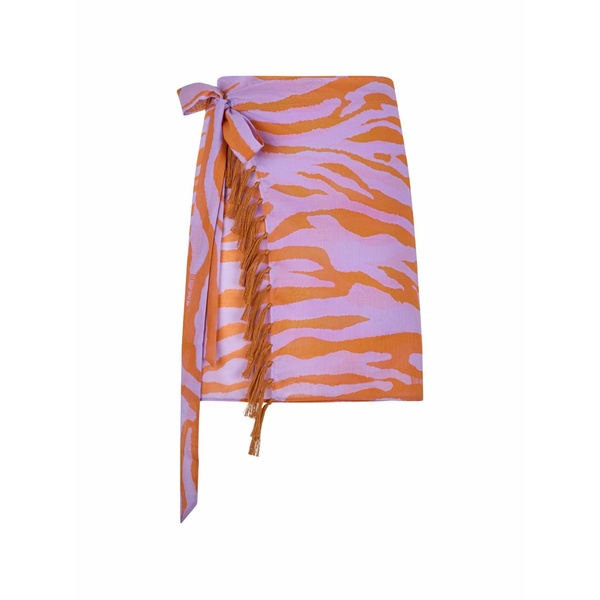 ジ アティコ レディース スコート ボトムス Zebra-print tassel-trimmed mini skirt Purple