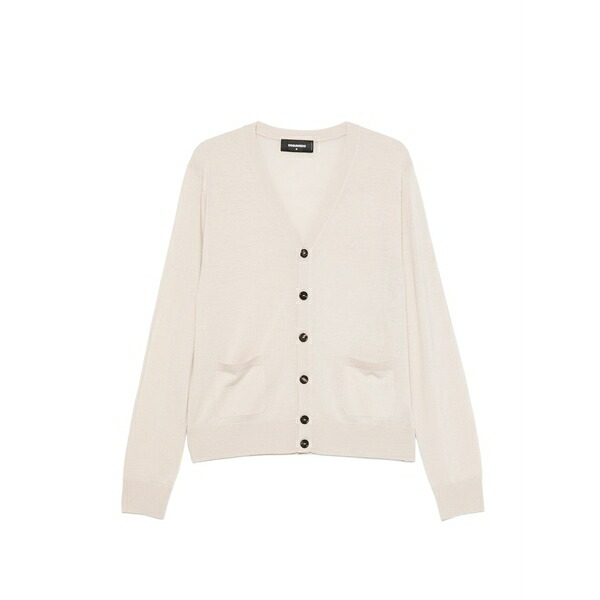 ディースクエアード メンズ ジレー アウター Buttoned cardigan Neutrals