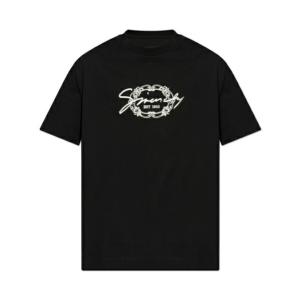 ジバンシー メンズ Tシャツ トップス Medallion logo cotton t-shirt Black｜asty