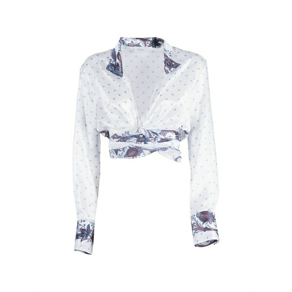 マッザレッリ レディース プルオーバー トップス Frida damask-print silk shirt White