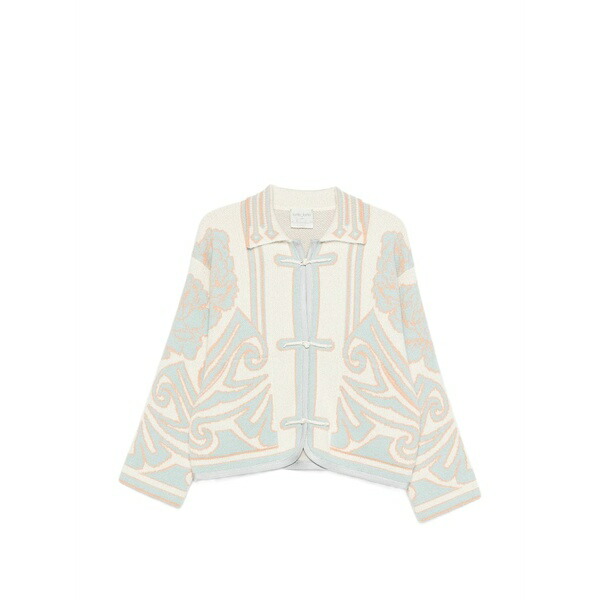 フォルテ フォルテ レディース ジレー アウター Floral-print cardigan Neutrals
