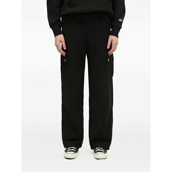 はやりっ児 メンズ 心地よいズボン下 ボトムス Flap-pocket track pants Black