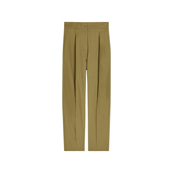 ジョセフ レディース 心地よいズボン下 ボトムス Paver pleated straight-leg trousers Green