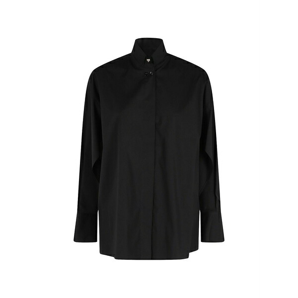 セミクチュール レディース プルオーバー トップス Almeda buttoned shirt Black