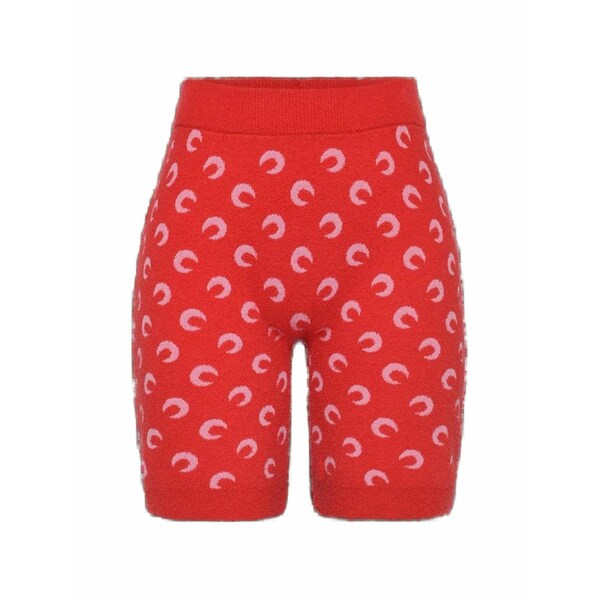 米国海兵隊員 独居室 レディース 心地好いズボン下 ボトムス Moon jacquard bouclette shorts Red