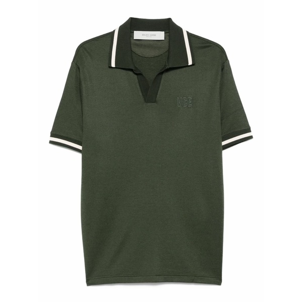 ゴールデングース メンズ スポーツシャツ トップス Tipped-collar polo shirt Green