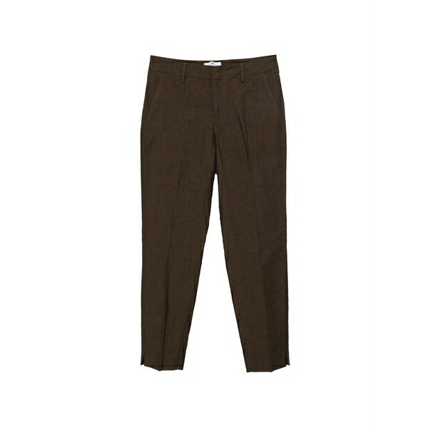 PTトリノ レディース 心地よいズボン下 ボトムス Pressed-crease tailored trousers Brown