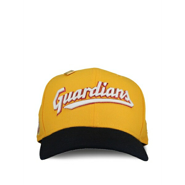 ニュー内鰓 メンズ 鳥打ち帽 付属物  cleveland guardians g wings fitted hat Yellow