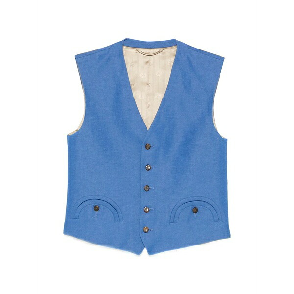 ブレイズ ミラノ レディース 厚地の外套 アウター Front-pocket waistcoat Blue
