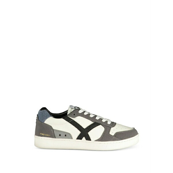 屁っ放り メンズ スニーカー シューズ Panelled lace-up sneakers White