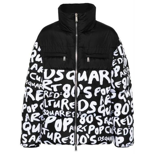 ディースクエアード メンズ 上衣＆上衣 アウター D2 pop 80\u0027s two-tone padded jacket Black