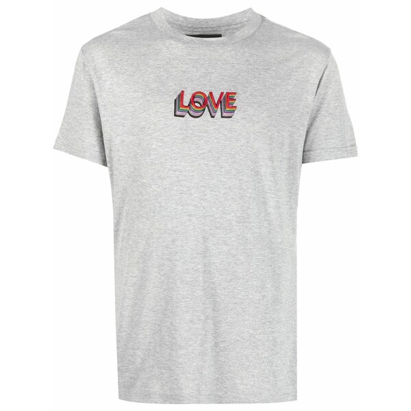 ビクターアンドロルフ メンズ プルオーバー トップス Love-print cotton-blend t-shirt Grey